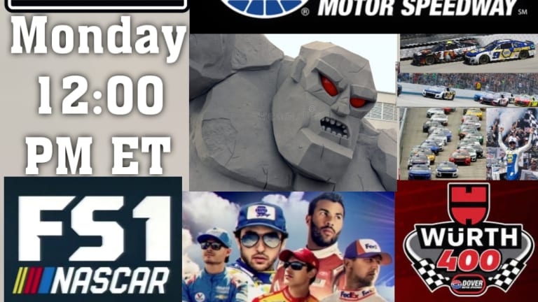 UPDATED WEEKEND SCHEDULE: Rain pushes NASCAR Dover Cup race to Monday at Noon ET